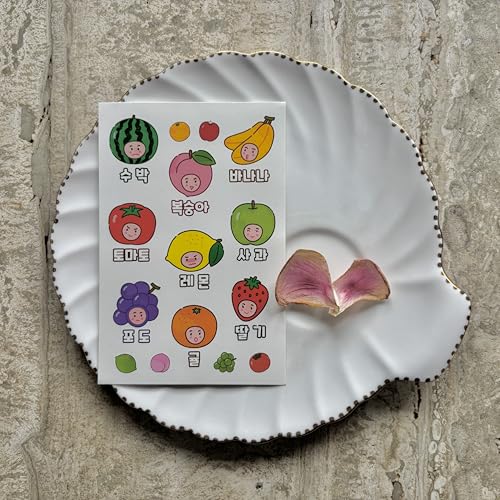 Korean Learning Temporary Tattoos for Kids