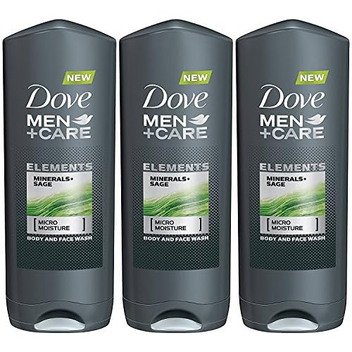 Dove Men + Care Elements Body Wash, Minerals and Sage, 13.5 Ounce (Pack of 3)
