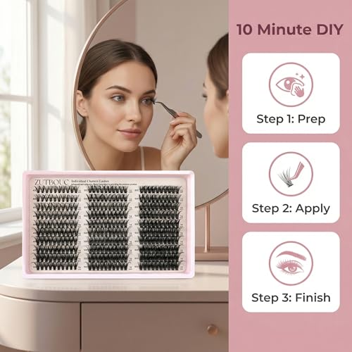 D-Roll Wispy Lash Clusters 40D 50D 60D - 12-18mm Reusable