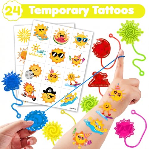 48 Pc Sun Party Favors - Stick Hands & Temporary Tattoos
