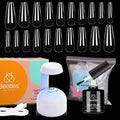 beetles Gel Polish Nail Set 20 Colors Modern Muse Collection with Nail Kit Easy Nail Extension Set with 500Pcs Gel Nail Tips Nude Gray Pink Glitter Manicure with 3 Pcs Base Matte and Glossy Top Coat