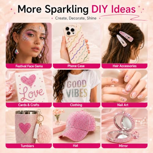 40000Pcs Resin Rhinestones Bedazzler Kit 3mm 40 Colors