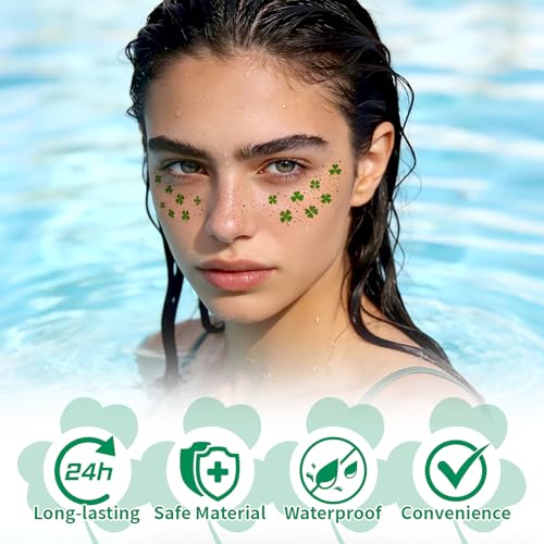 St Patrick's Day Temporary Tattoos - Shamrock Stickers