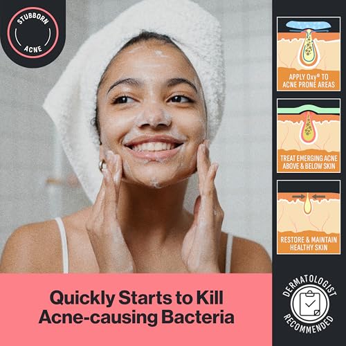 Oxy Maximum Strength Acne Face Wash with 10% Benzoyl Peroxide & Prebiotics
