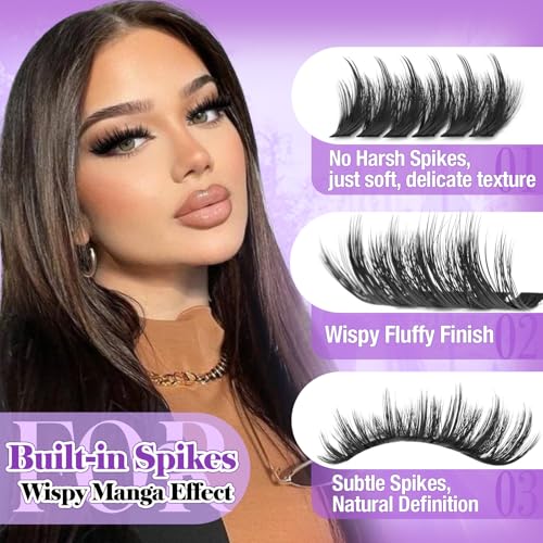 Spiky Manga Cluster Lashes 12-20mm 200D Volume D Curl