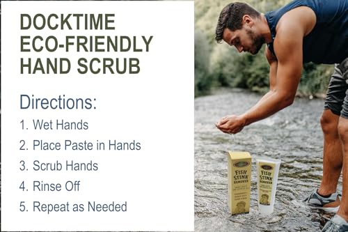 DockTime Fish Stink Remover - Citrus Exfoliating Hand Scrub for Anglers