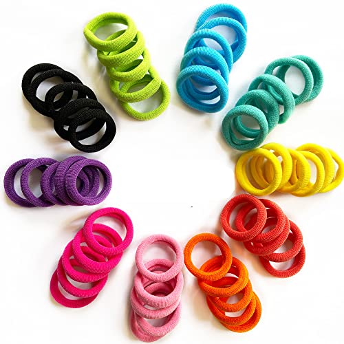 100 Pcs Baby Hair Ties, Soft Cotton Elastic Ponytail Holders