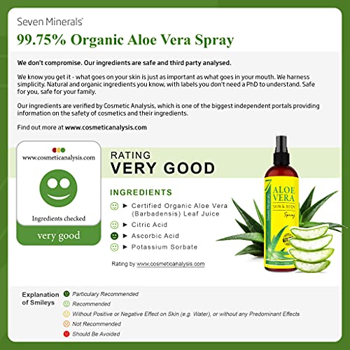 Seven Minerals Aloe Vera Spray & Travel Size Aloe Vera Gel