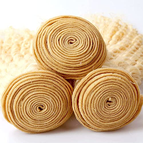 613 Blonde Deep Wave Bundles - Unprocessed Brazilian Hair 3x50g