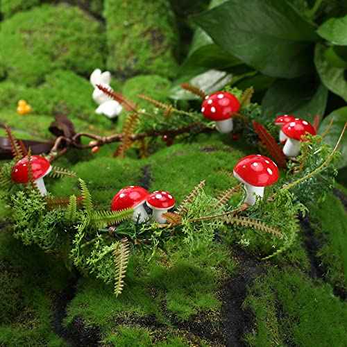 MOSTORY Green Elf Mushroom Crown - Fairy Woodland Crown Forest Flower Headpiece Floral Circlet for Women Renaissance Carnival Cosplay Photo Shoot