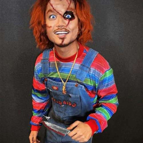 Chucky Halloween Makeup Kit with Scar Tattoos & Fake Knife Prop