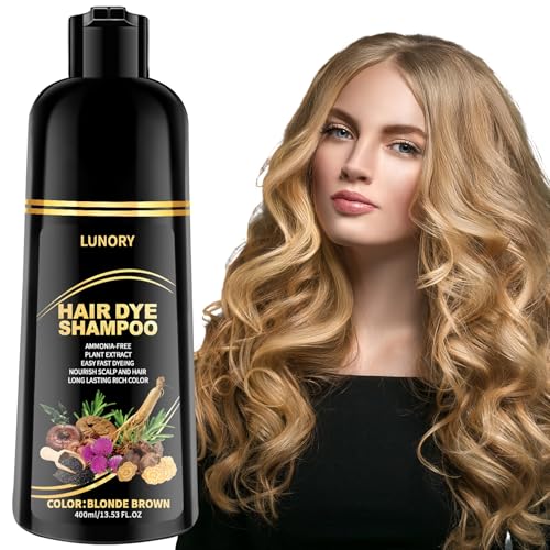 Blonde Brown Hair Dye Shampoo - Gray Coverage, 20 min