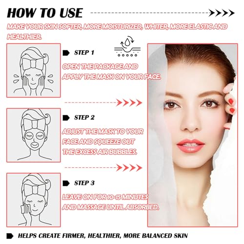 20 Pcs Facial Sheet Mask Combo,Hydrating Face Mask,Easy to Use,Moisturizing Daily Sheet Mask