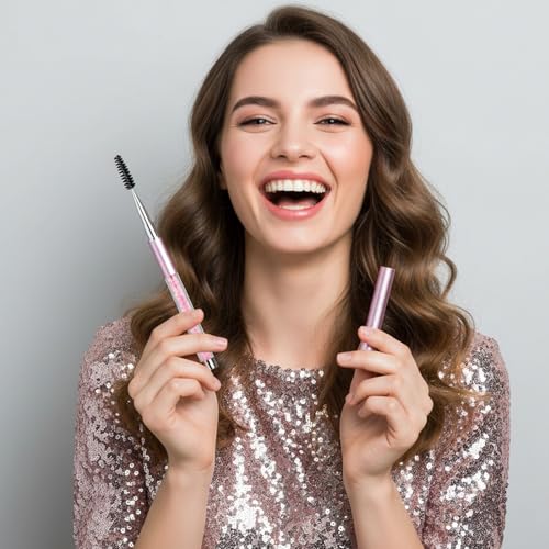 Sorcristy 5PCS Eyelash Brush Set with Caps for Makeup & Grooming