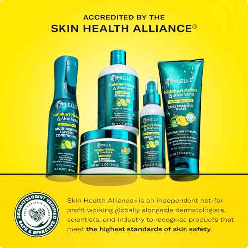 Mielle Kalahari Melon & Aloe Vera Multi-Tasking Leave In Conditioner Spray - 3-in-1 Hair Detangler Spray, Curl Refresher & Moisturizer for Dry, Curly & Textured Hair - Up to 5 Days of Moisture (6.7oz)