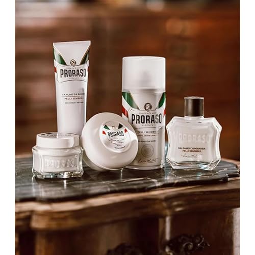 Proraso Pre Shave Conditioning Cream - Oatmeal & Green Tea - Nourishing & Gentle Formula for Sensitive Skin - Premium Italian Pre Shave Cream - 3.6oz