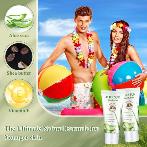 12 Pcs After Sun Lotion Mini Aloe Vera Lotion Bulk Travel, 1 oz Travel Size Aloe Vera Skin Moisturizer Organic Mini Sunscreen Bulk Party Favor Moisturizing for Face and Body