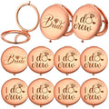 Barydat 8-Piece Bridesmaid Compact Mirror Set Rose Gold