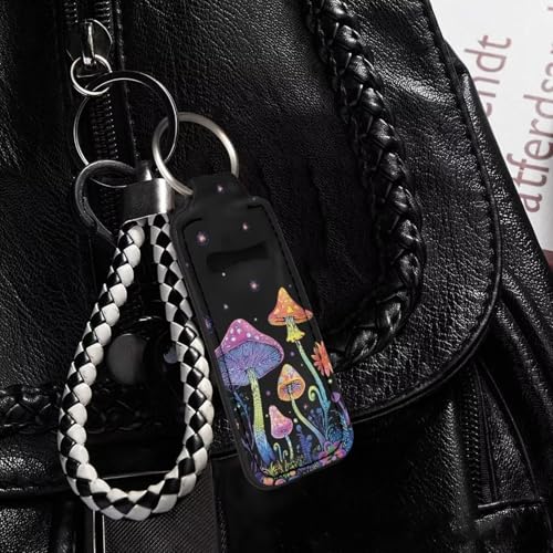 5 Pc Women's Chapstick Holder Keychain Clip Set