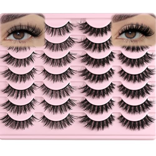 FARRED Wispy Hybrid Mink Eyelashes 14 Pairs Cat Eye Lash