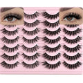 FARRED Wispy Hybrid Mink Eyelashes 14 Pairs Cat Eye Lash