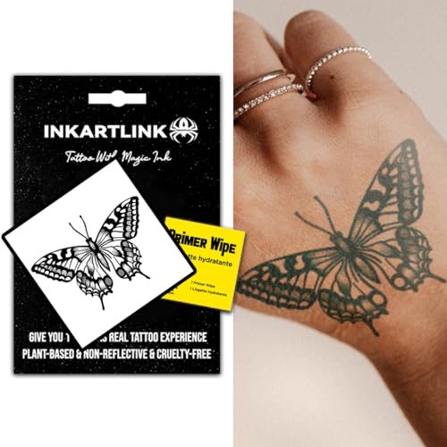 INKARTLINK Semi-Permanent Temporary Tattoo, Gift for Girls, Butterfly Tattoo for Cute and Sweet Girls, Waterproof and Non-reflective, Exquisite Packaging, Unique Design (Butterfly 5)