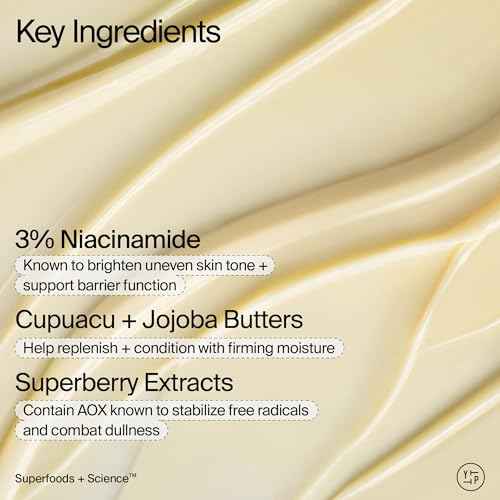 Youth To The People Superberry Hydrate + Glow Dream Body Butter - 3% Niacinamide + Jojoba Oil, Shea + Cupua?u Butters, Yuzu + Green Tea + Blonde Woods Scented Body Lotion, Firming Moisturizer, Vegan