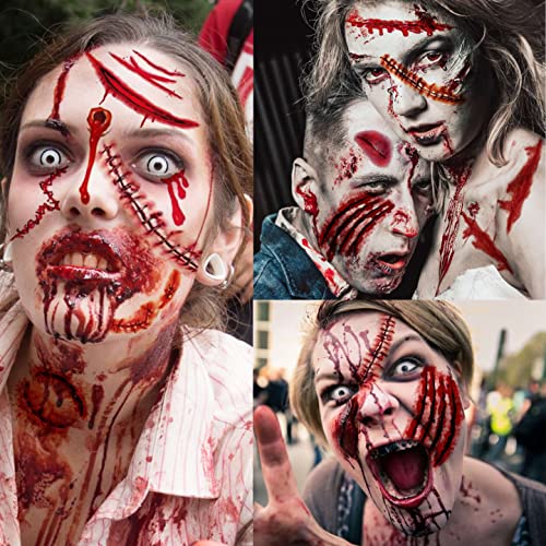 215+ PCS 3D Fake Scars Tattoo Temporary Halloween Makeup Kit