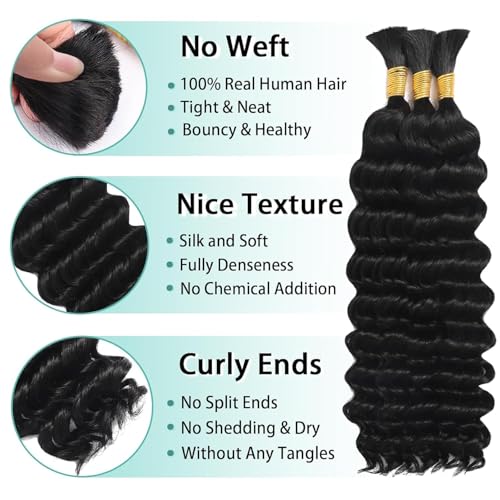 MOTFIN Boho Braiding Hair 20" Curly Wave 110g Bundle