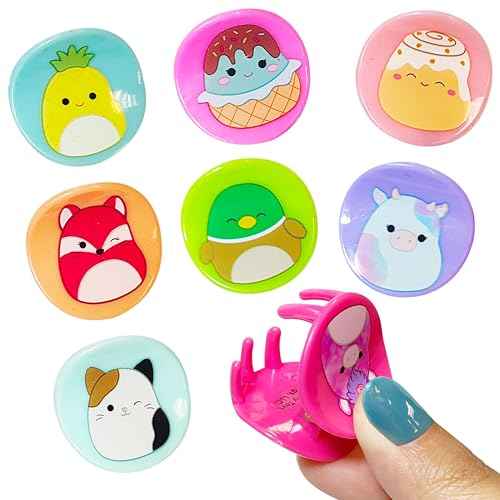 LUV HER Glam Up Your Look with Squishmallows Butterfly Hair Clips - 8 Cute Hair Clips with Small Claw Clips for Every Occasion - Multi Color - Ages 8+