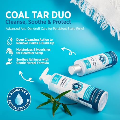Roycederm Coal Tar Shampoo & Conditioner Set for Dandruff Relief