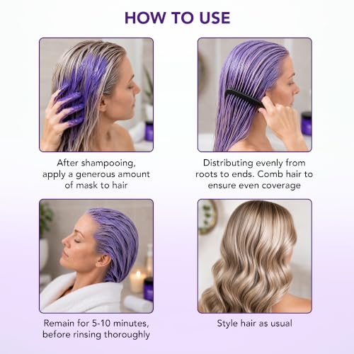 Botanic Hearth Purple Hair Mask for Blonde & Silver Hair 8oz