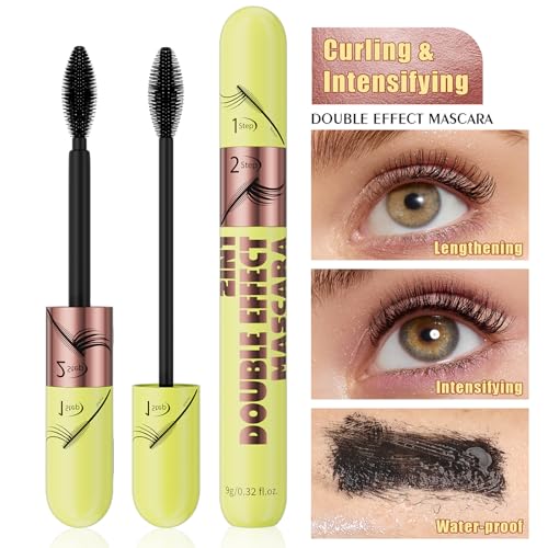 2-in-1 Waterproof Mascara Set – Length & Volume, Easy Removal