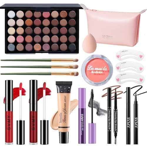 Makeup Set for Women, Makeup Full Kit for Beginners & Professionals, Travel Makeup Set for Teens & Adults, Makeup Gift Set for Girls, Eyeshadow Palette, Lip Gloss, Face & Eye Make up