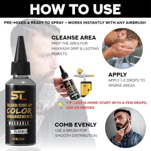 Supreme Trimmer Airbrush Hair Ink Washable 60ML Black
