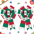 Estivaux Cinco de Mayo Bandera Flag Wreath Bows - 2 Pcs Farmhouse Decor