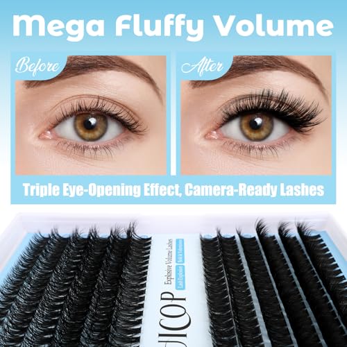 5D Fluffy Cluster Lashes Extensions Kit – 240pcs, Bond & Seal