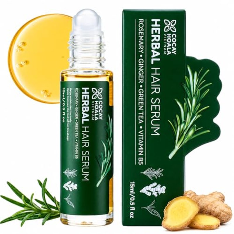 Rosemary Hair Growth Serum Roll-On with Ginger for Thinning Hair