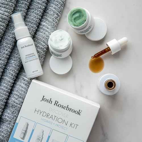 Josh Rosebrook Hydration Kit - Hydrate + Protect - Hydrating Accelerator 30mL, Hydration Boost Concentrate 15mL, Vital Balm Cream 10mL, Advanced Hydration Mask 10mL - Travel Size Skin Care Set