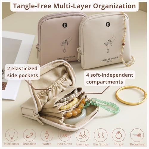 Travel Jewelry Case - Waterproof PU Organizer for Women