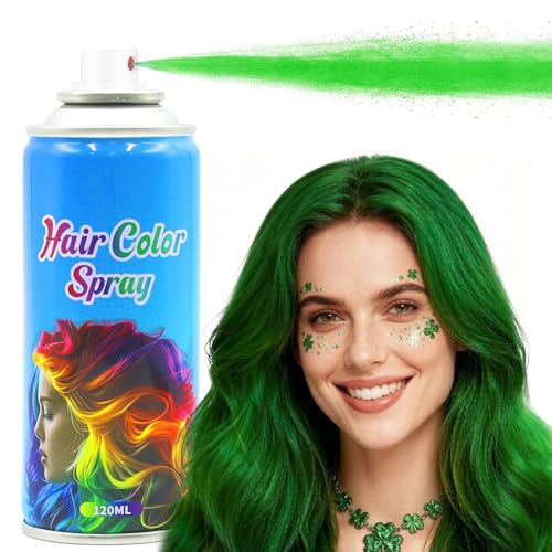 Green Temporary Hair Spray for St. Patrick's Day & Festivals