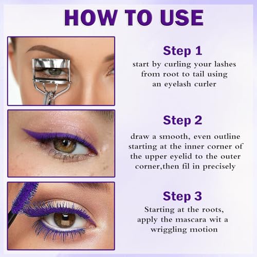 Blue 5D Mascara and Eyeliner Set Waterproof