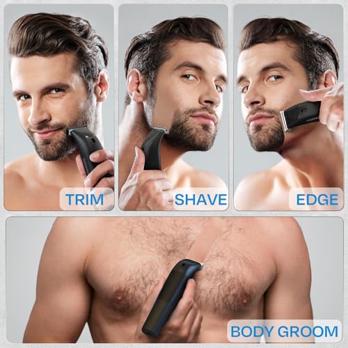 HUMMINGBIRD MK4 Electric Body Hair Trimmer for Men ? Body Groomer Kit for Privates, Waterproof Shaver for Hard to Reach Areas, USB-C Rechargeable, with One Additional QuickSwap Replacement Blade