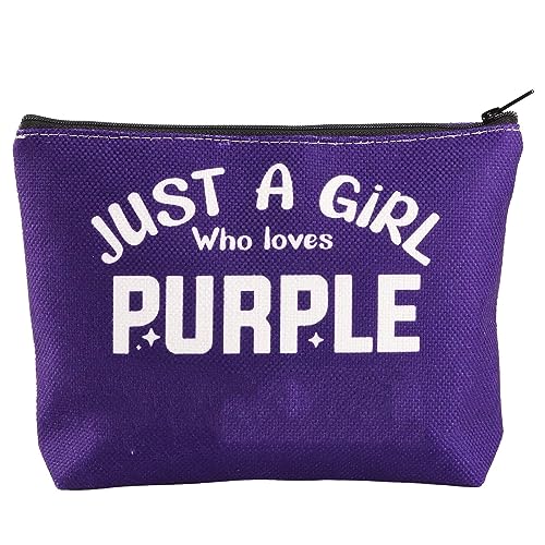 BWKTOP Purple Fans Cosmetic Makeup Bag - Purple Lovers Gift - Zipper Pouch Bag - Merchandise