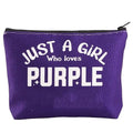BWKTOP Purple Fans Cosmetic Makeup Bag - Purple Lovers Gift - Zipper Pouch Bag - Merchandise