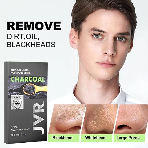 JVR Peel Off Face Mask, Blackhead Remover Mask for Men, Charcoal Peel Off Black Mask, Facial Mask Purifying and Deep Cleansing for All Skin Types 4.23 OZ