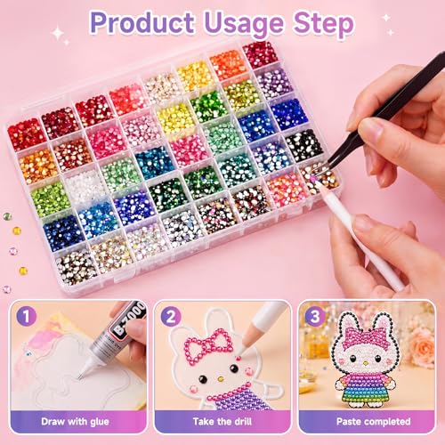DIY Rhinestone Bedazzling Kit with 40 Colors & Professional Tools