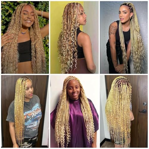 Human Braiding Hair 22 Inch 613 Boho Bulk 3 Bundles