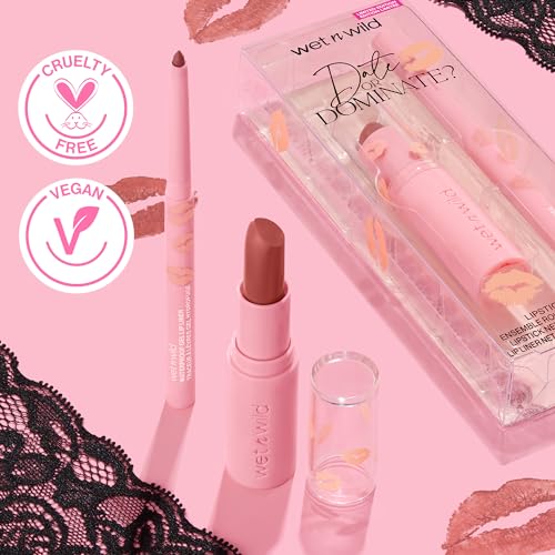 Wet n Wild Date or Dominate Lipstick & Liner Set