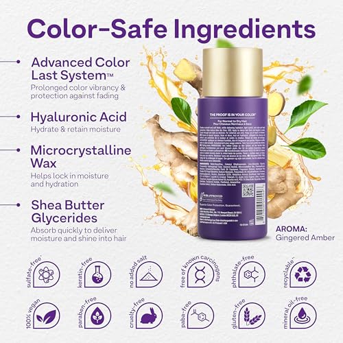 Colorproof Moisture Styling Cr?me 6.7FL. Oz. Leave-In Moisturizing Heat and Color Protection Cream for Smooth & Soft Finish, Gingered Amber Scent